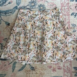 Floral A-Line Skirt - Multicolor
